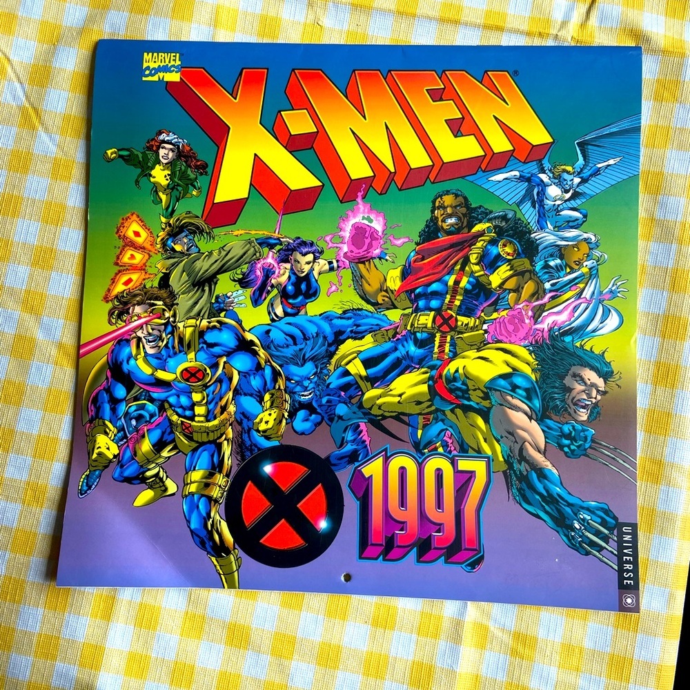 RARE‎ X-Men 1997 Comic Art Poster calendar